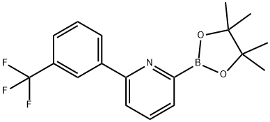 2-(4,4,5,5-tetramethyl-1,3,2-dioxaborolan-2-yl)-6-(3-(trifluoromethyl)phenyl)pyridine 结构式