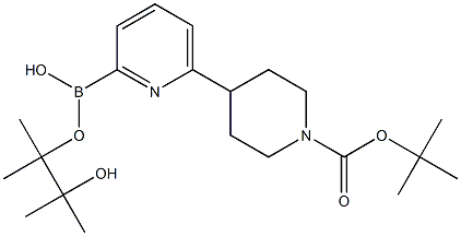 6-(1-BOC-4-哌啶基)吡啶-2-硼酸频哪醇酯 结构式