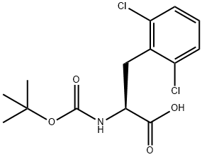 2-((叔丁氧基羰基)氨基)-3-(2,6-二氯苯基)丙酸 结构式