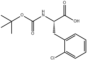 2-((叔丁氧基羰基)氨基)-3-(2-氯苯基)丙酸 结构式