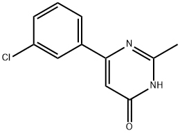 6-(3-chlorophenyl)-2-methylpyrimidin-4-ol 结构式