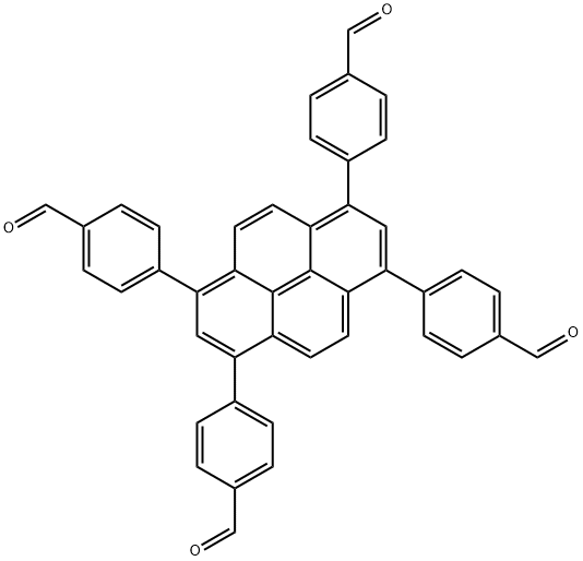 1,3,6,8-四(4-甲醛基苯基)苝 结构式