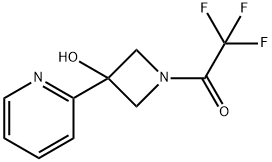 2,2,2-三氟-1-(3-羟基-3-(吡啶-2-基)氮杂环丁烷-1-基)乙酮 结构式