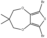 6,8-二溴-3,4-二氢-3,3-二甲基2H-噻吩并[3,4-B][1,4]二氧杂卓 结构式