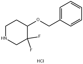 4-(苄氧基)-3,3-二氟哌啶盐酸盐 结构式