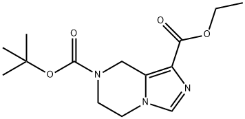 7-叔丁基 1-乙基 5,6-二氢咪唑并[1,5-A]吡嗪-1,7(8H)-二羧酸酯 结构式