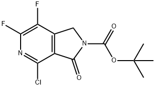 tert-butyl 4-chloro-6,7-difluoro-3-oxo-1H-pyrrolo[3,4-c]pyridine-2(3H)-carboxylate 结构式