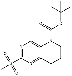 2-(甲基磺酰基)-7,8-二氢吡啶并[3,2-D]嘧啶-5(6H)-羧酸叔丁酯 结构式