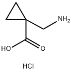 1-(氨基甲基)环丙烷羧酸 结构式