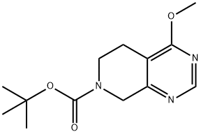 7-Boc-4-methoxy-5,6,7,8-tetrahydropyrido[3,4-d]pyrimidine 结构式