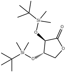 (3R,4S)-3,4-Bis((tert-butyldimethylsilyl)oxy)dihydrofuran-2(3H)-one 结构式