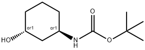tert-butyl ((1S,3S)-3-hydroxycyclohexyl)carbamate 结构式