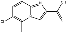 6-Chloro-5-methyl-imidazo[1,2-a]pyridine-2-carboxylic acid 结构式