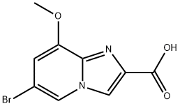 6-BROMO-8-METHOXYIMIDAZO[1,2-A]PYRIDINE-2-CARBOXYLIC ACID 结构式