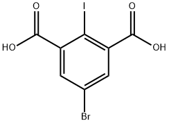 5-溴-2-碘间苯二甲酸 结构式