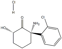 (2S,6S)-2-AMINO-2-(2-CHLOROPHENYL)-6-HYDROXYCYCLOHEXAN-1-ONE HCL 结构式