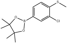 3-氯-4-(甲硫基)苯基硼酸频哪醇酯 结构式