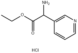 2-氨基-2-(吡啶-3-基)乙酸乙酯盐酸盐 结构式