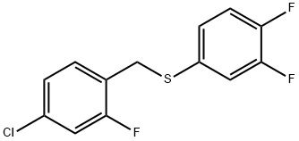 (4-CHLORO-2-FLUOROBENZYL)(3,4-DIFLUOROPHENYL)SULFANE 结构式