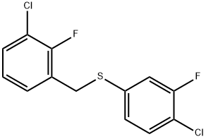 (3-CHLORO-2-FLUOROBENZYL)(4-CHLORO-3-FLUOROPHENYL)SULFANE 结构式