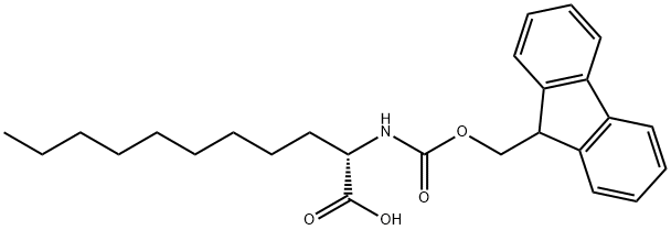 (S)-2-(((((9H-芴-9-基)甲氧基)羰基)氨基)十一烷酸 结构式