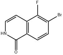 6-bromo-5-fluoro-1,2-dihydroisoquinolin-1-one 结构式