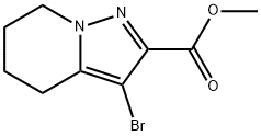 3-溴-4,5,6,7-四氢吡唑并[1,5-A]吡啶-2-甲酸甲酯 结构式