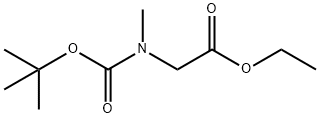 ETHYL 2-(TERT-BUTOXYCARBONYL (METHYL)AMINO)ACETATE 结构式