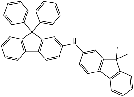 N-(9,9-二甲基-9H-芴-2-基)-9,9-二苯基芴-2-胺 结构式