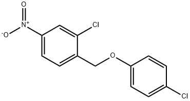2-chloro-1-((4-chlorophenoxy)methyl)-4-nitrobenzene 结构式
