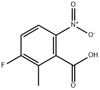 3-氟-2-甲基-6-硝基苯甲酸 结构式