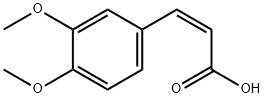 顺式-3,4-二甲氧基苯丙烯酸 结构式