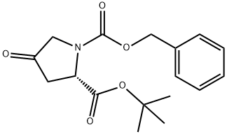 (S)-1-苄基 2-叔丁基 4-氧代吡咯烷-1,2-二羧酸甲酯 结构式