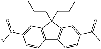 2-硝基-7-乙酰基-9,9-二丁基芴 结构式