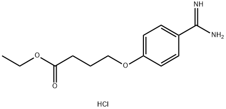 乙基 4-(4-甲脒基苯氧基)丁酯盐酸 结构式