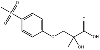 2-methyl-3-(4-methylsulfonylphenoxy)-2-oxidanyl-propanoic acid 结构式