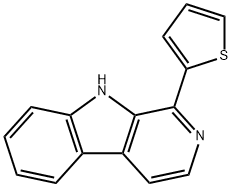1-(thiophen-2-yl)-9H-pyrido[3,4-b]indole 结构式