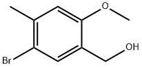 (5-溴-2-甲氧基-4-甲基苯基)甲醇 结构式