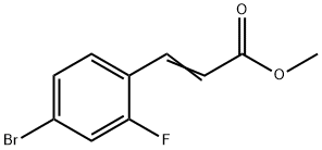 (E)-methyl 3-(4-bromo-2-fluorophenyl)acrylate 结构式