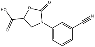 3-(3-Cyanophenyl)-2-Oxooxazolidine-5-Carboxylic Acid 结构式