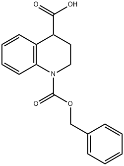 1-(BENZYLOXYCARBONYL)-1,2,3,4-TETRAHYDROQUINOLINE-4-CARBOXYLIC ACID 结构式