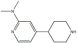 N,N-dimethyl-4-piperidin-4-ylpyridin-2-amine 结构式