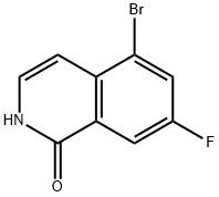 5-溴-7-氟-1(2H)-异喹啉酮 结构式