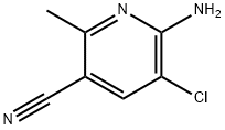 6-氨基-5-氯-2-甲基烟腈 结构式