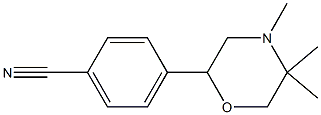 4-(4,5,5-trimethylmorpholin-2-yl)benzonitrile 结构式