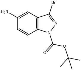 5-氨基-3-溴-1H-吲唑-1-羧酸叔丁酯 结构式