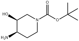 (3S,4R)-N1-BOC-4-氨基-3-羟基哌啶 结构式