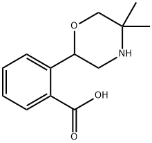 2-(5,5-dimethylmorpholin-2-yl)benzoic acid 结构式