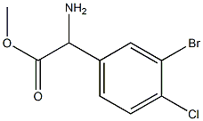 METHYL2-AMINO-2-(3-BROMO-4-CHLOROPHENYL)ACETATE 结构式