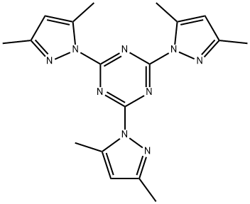 2,4,6-tris(3,5-dimethylpyrazol-1-yl)-1,3,5-triazine 结构式